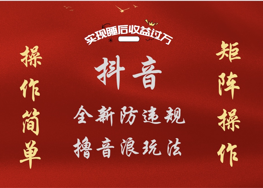 抖音无人直播防封新玩法，超简单月入四位数、五位数，实现睡后收益，可矩阵操作-南风轻创