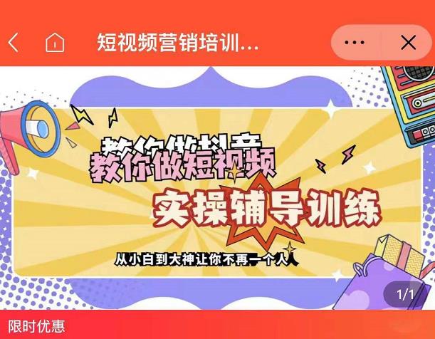 蕊总很忙·短视频营销培训实操课教你快速入门，教你做抖音短视频-南风轻创