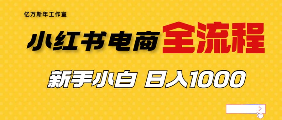 外面收费4988的小红书无货源电商从0-1全流程，日入1000＋-南风轻创