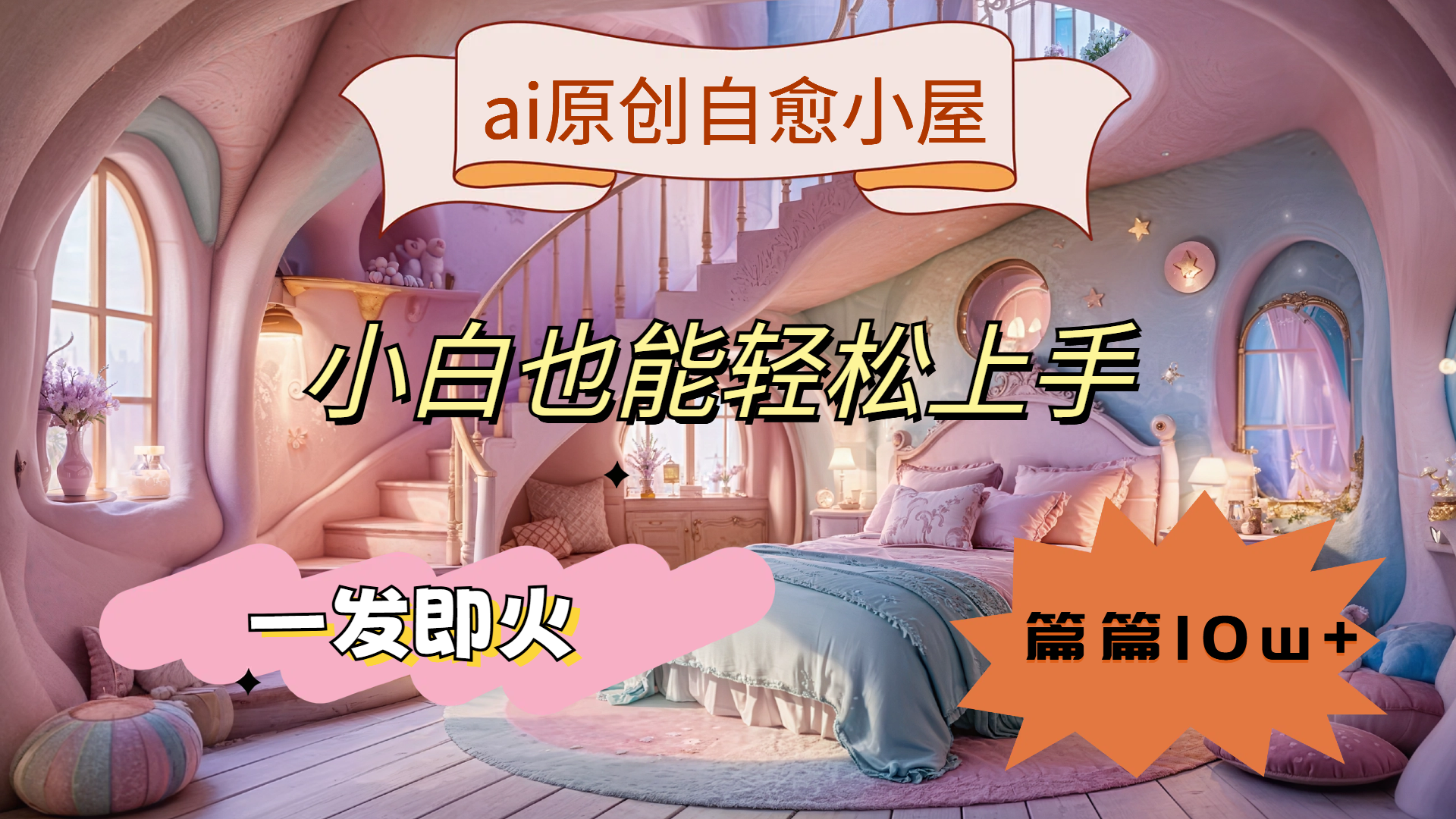ai原创治愈小屋，小白也能轻松上手，一发即火，篇篇10w+-南风轻创