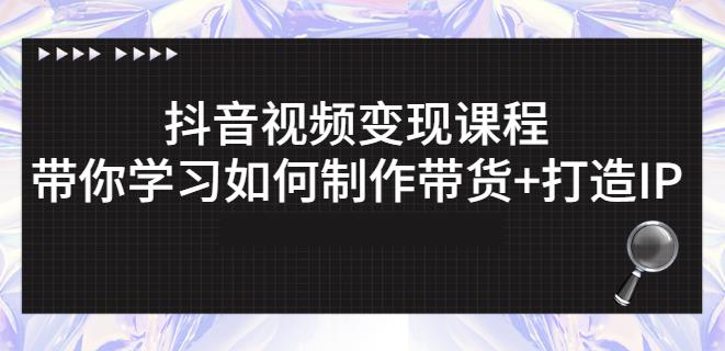 抖音短视频变现课程：带你学习如何制作带货+打造IP【41节】-南风轻创