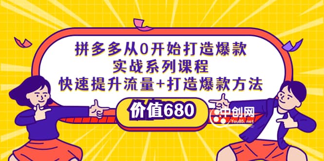 拼多多从0开始打造爆款实战系列课程：快速提升流量+打造爆款方法-南风轻创