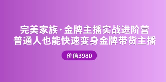 金牌主播实战进阶营 普通人也能快速变身金牌带货主播 (价值3980)-南风轻创