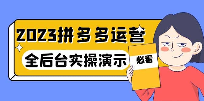 2023拼多多·运营：14节干货实战课，拒绝-口嗨，全后台实操演示-南风轻创