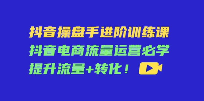 抖音操盘手进阶训练课：抖音电商流量运营必学，提升流量+转化-南风轻创
