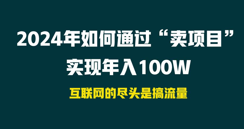2024年如何通过“卖项目”实现年入100W-南风轻创