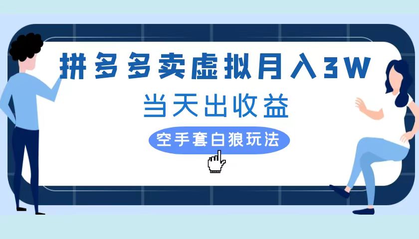 拼多多虚拟项目，单人月入3W+，实操落地项目-南风轻创