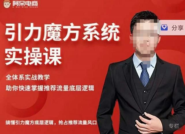 阿呆-引力魔方系统实操课，全体系实战教学，助你快速掌握推荐流量底层逻辑-南风轻创