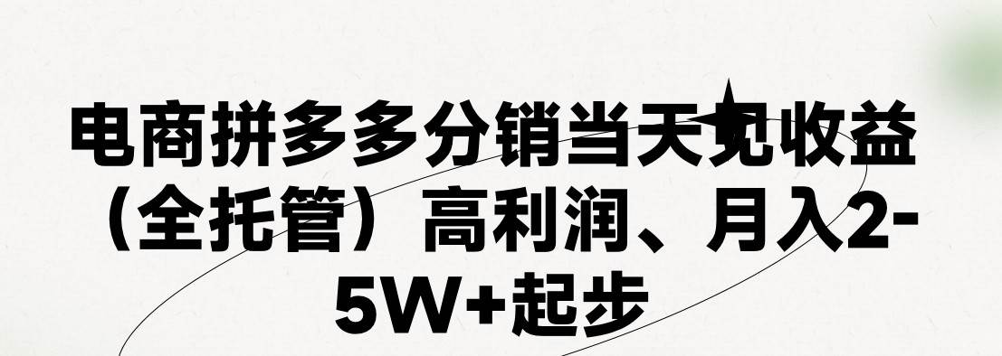 最新拼多多模式日入4K+两天销量过百单，无学费、 老运营代操作、小白福…-南风轻创