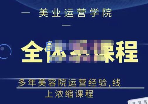 网红美容院全套营销落地课程，多年美容院运营经验，线上浓缩课程-南风轻创