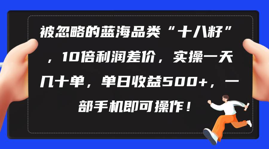 被忽略的蓝海品类“十八籽”，10倍利润差价，实操一天几十单 单日收益500+-南风轻创