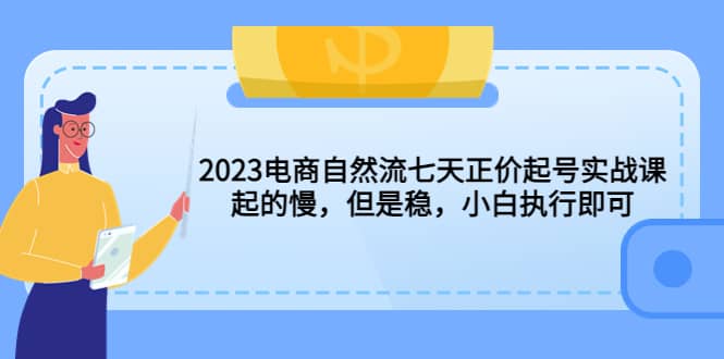 2023电商自然流七天正价起号实战课：起的慢，但是稳，小白执行即可-南风轻创