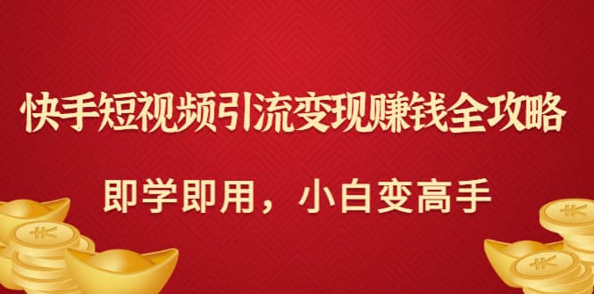 快手短视频引流变现赚钱全攻略：即学即用，小白变高手（价值980元）-南风轻创