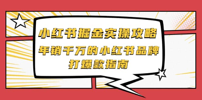 小红书掘金实操攻略，年销千万的小红书品牌打爆款指南-南风轻创