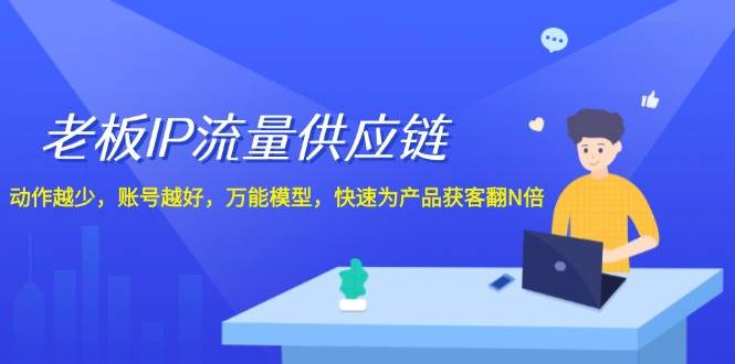老板 IP流量 供应链，动作越少，账号越好，万能模型，快速为产品获客翻N倍-南风轻创