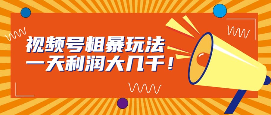视频号粗暴玩法，一天利润大几千-南风轻创