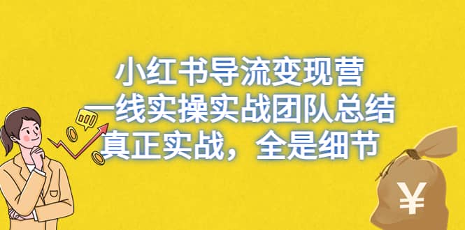 小红书导流变现营，一线实战团队总结，真正实战，全是细节，全平台适用-南风轻创