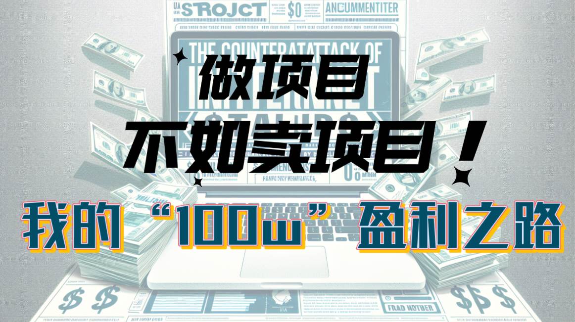 为什么做项目不如卖项目？我的100W+盈利之路-南风轻创