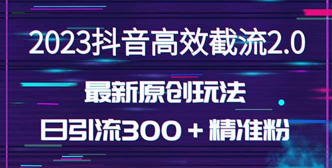 日引300＋创业粉，独家抖音高效截流2.0玩法（价值1280）-南风轻创