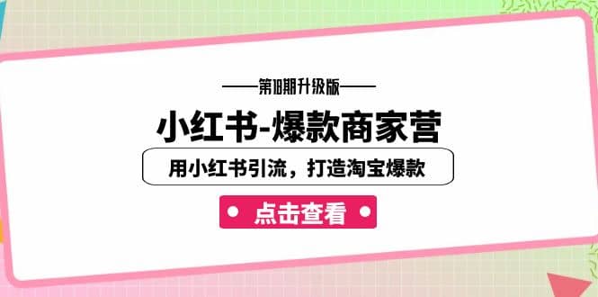 小红书-爆款商家营【第18期升级版】用小红书引流，打造淘宝爆款（16节课）-南风轻创