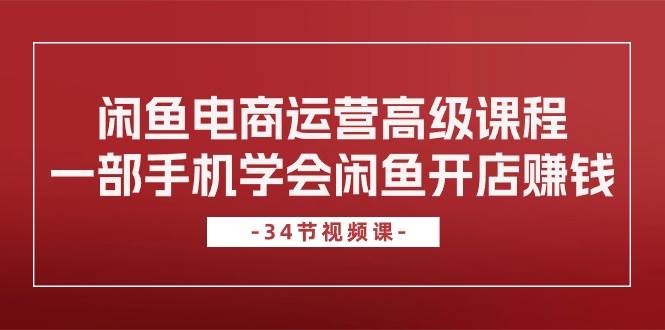 闲鱼电商运营高级课程，一部手机学会闲鱼开店赚钱（34节课）-南风轻创