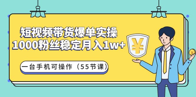 短视频带货爆单实操：一台手机可操作（55节课）-南风轻创