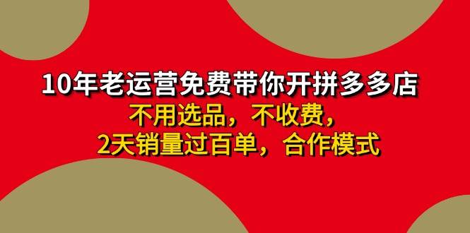 拼多多-合作开店日入4000+两天销量过百单，无学费、老运营教操作、小白…-南风轻创