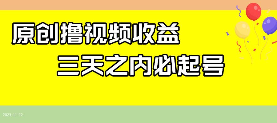 最新撸视频收益玩法，一天轻松200+-南风轻创