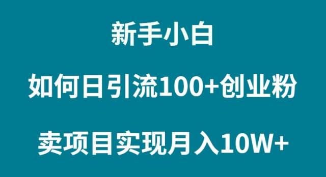 新手小白如何通过卖项目实现月入10W+-南风轻创