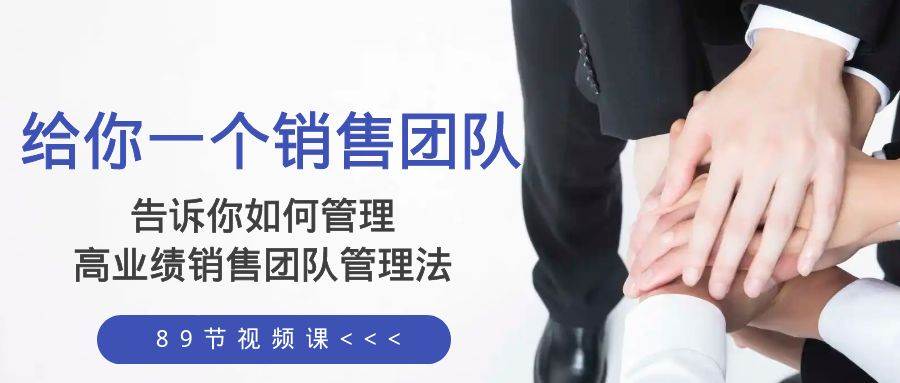 给你一个销售团队，告诉你如何管理，高业绩销售团队管理法（89节课）-南风轻创