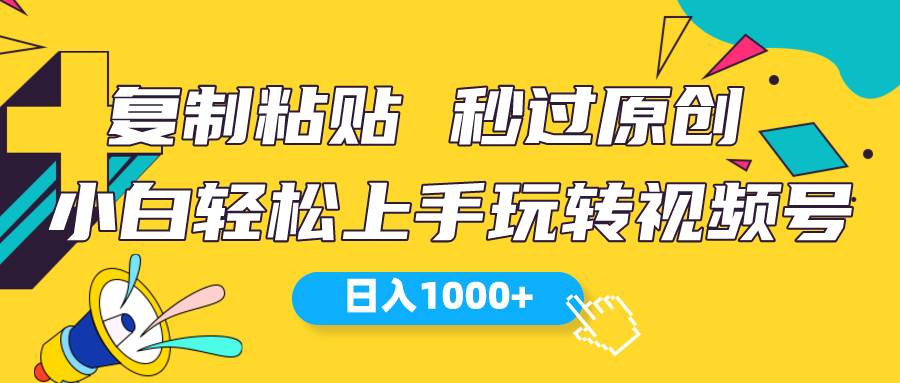 视频号新玩法 小白可上手 日入1000+-南风轻创