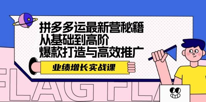 拼多多运最新营秘籍：业绩 增长实战课，从基础到高阶，爆款打造与高效推广-南风轻创