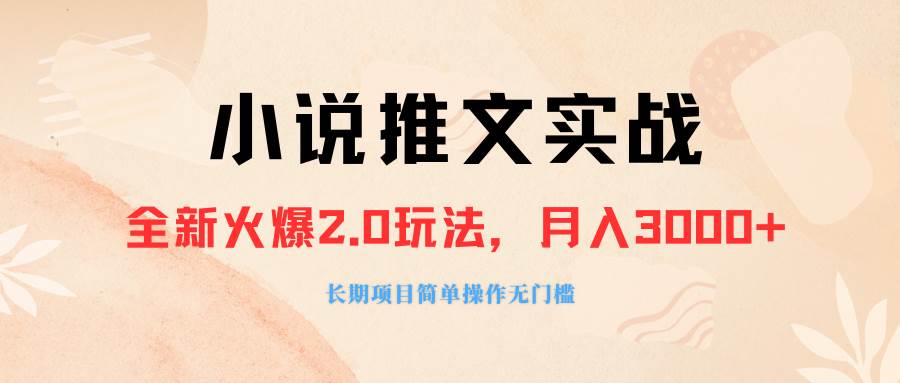 外面收费990的小说推广软件，零粉丝可变现，月入3000+，小白当天即上手-南风轻创