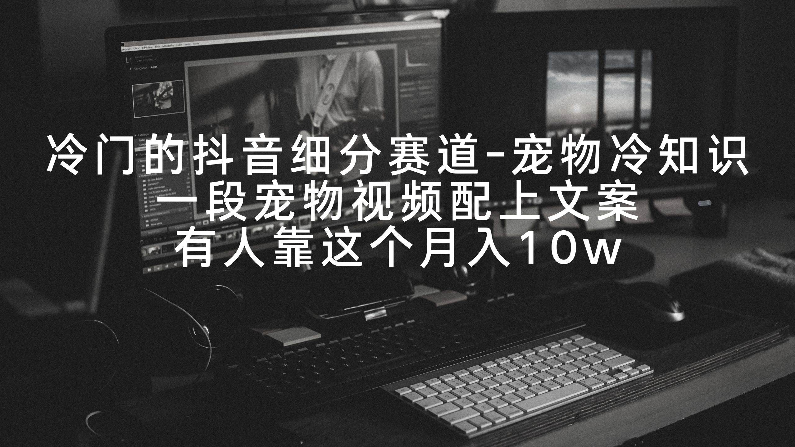 冷门的抖音细分赛道-宠物冷知识，一段宠物视频配上文案，有人靠这个月入10w-南风轻创