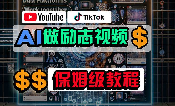 利用AI制作励志视频，在YouTube和TikTok赚钱，小白可做（附工具）-南风轻创