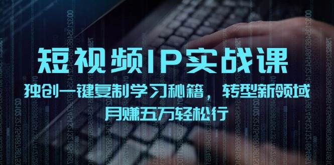 短视频 IP实战课，独创一键复制学习秘籍，转战新领域，月赚五万轻松行-南风轻创