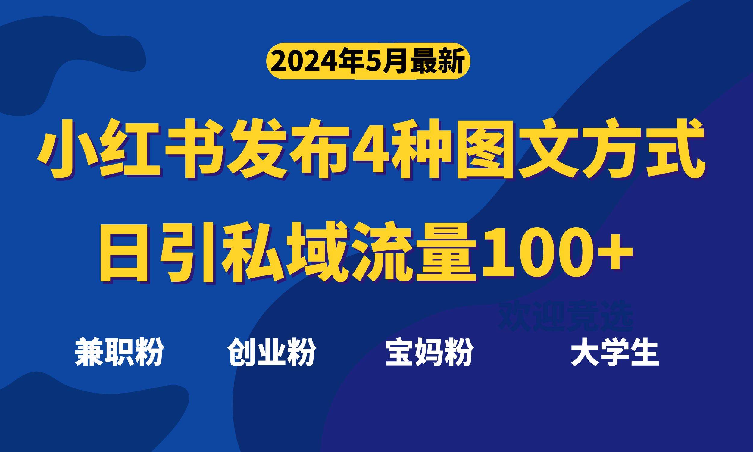 最新小红书发布这四种图文，日引私域流量100+不成问题，-南风轻创