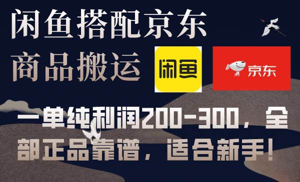 闲鱼搭配京东备份库搬运，一单纯利润200-300，全部正品靠谱，适合新手！-南风轻创