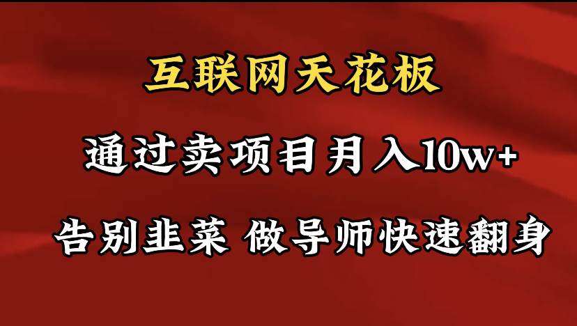 导师训练营互联网的天花板，让你告别韭菜，通过卖项目月入10w+，一定要…-南风轻创