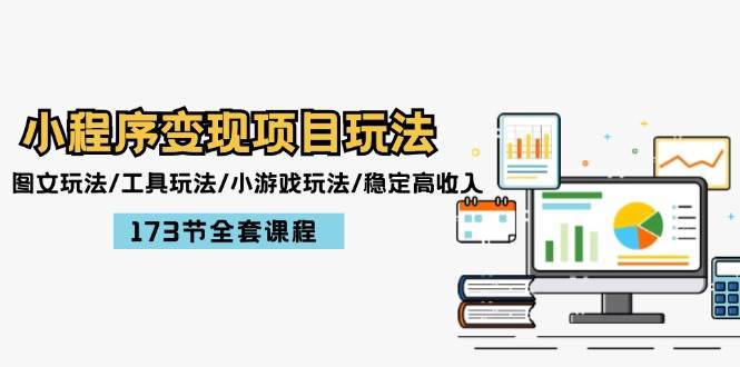 小程序变现项目玩法：图文玩法/工具玩法/小游戏玩法/稳定高收入/173节课程-南风轻创