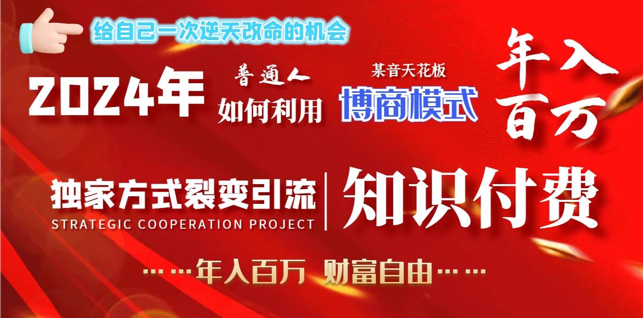 2024年普通人如何利用博商模式做翻身项目年入百万，财富自由-南风轻创