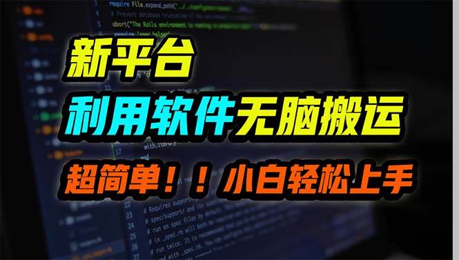 新平台用软件无脑搬运，月赚10000+，小白也能轻松上手-南风轻创