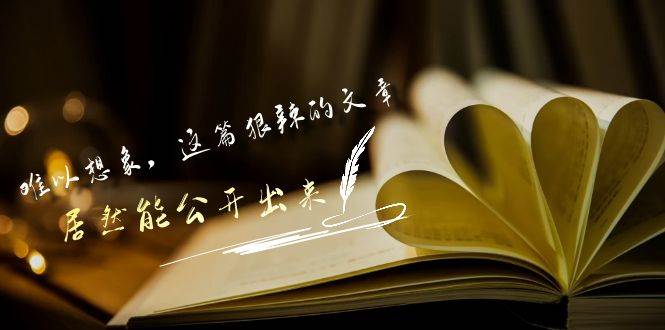 某付费文章《难以 想象，这篇狠辣的文章，居然能公开出来》-南风轻创