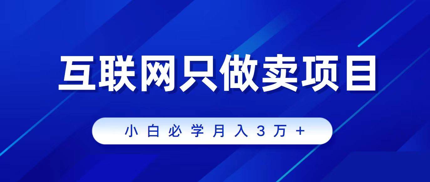 互联网的尽头就是卖项目，被割过韭菜的兄弟们必看！轻松月入三万以上！-南风轻创