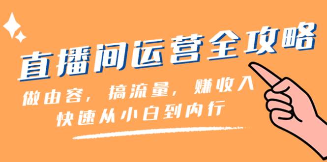 直播间-运营全攻略：做由容，搞流量，赚收入一快速从小白到内行（46节课）-南风轻创