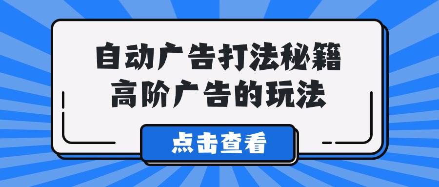 A lice自动广告打法秘籍，高阶广告的玩法-南风轻创