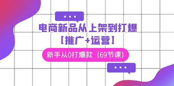 电商 新品从上架到打爆【推广+运营】，新手从0打爆款（69节课）-南风轻创