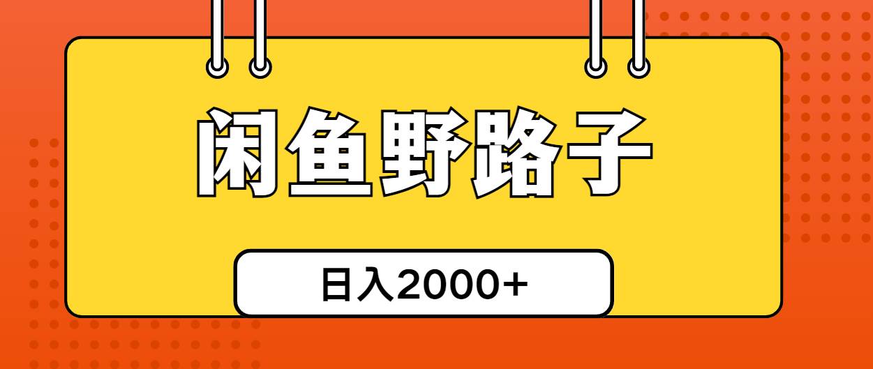闲鱼野路子引流创业粉，日引50+单日变现四位数-南风轻创
