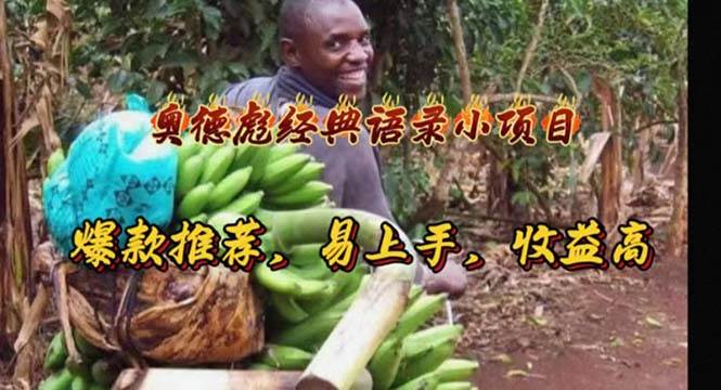 奥德彪经典语录小项目，爆款推荐，易上手，收益高-南风轻创