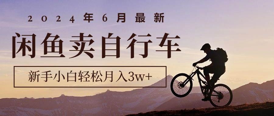 2024年6月最新闲鱼卖自行车，新手小白轻松月入3w+项目-南风轻创